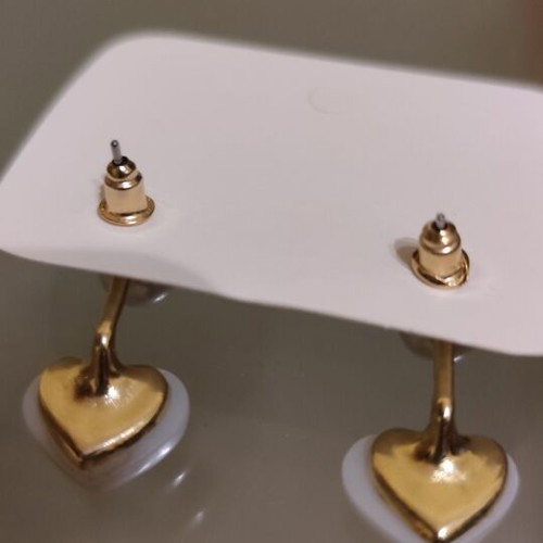 Pearl earrings with heart design from stainless steel new