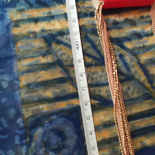Necklace with pink and gold chains new