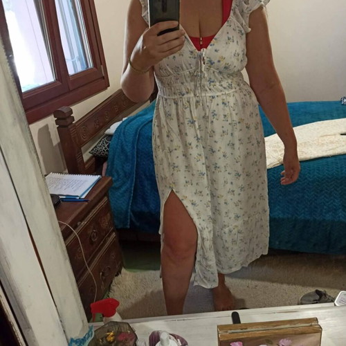 Hollister dress XL white floral, like new