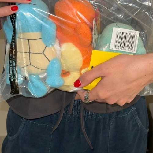 Pokémon 5” Sleeping Plush Starter 3-Pack new, Squirtle Charmander Bulbasaur