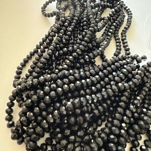 Crystal strand 8 mm black new
