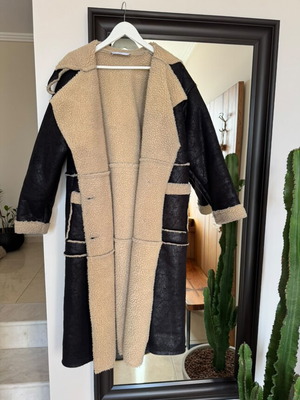 Mallory leather coat used, black, size L