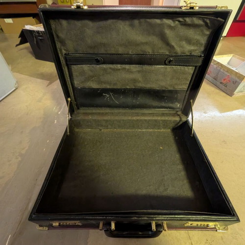 Briefcase used with double combination locks black