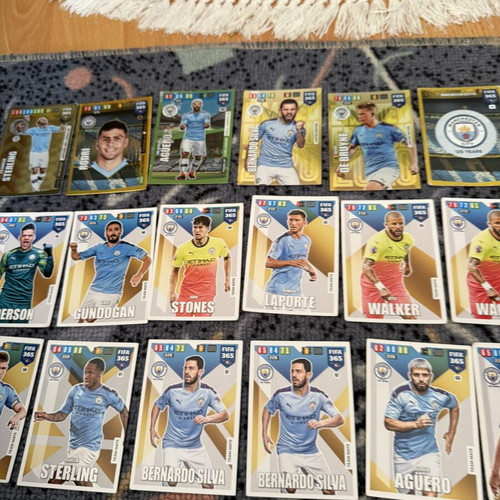 Adrenalyn XL Manchester City cards used, set