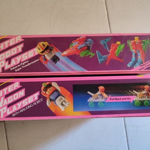 Neon Kid Fighter Wagon Playset vintage, 2 pieces from the 80s used