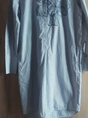 Blue striped shirt dress like new