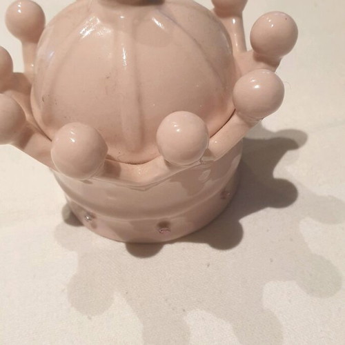 Porcelain decoration in pink color new