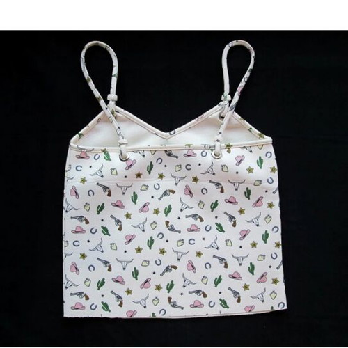 American Retro neoprene cami top new, size S, cowboy print