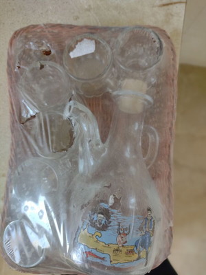 Rakokanataki and 5 shot glasses new