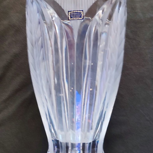 Vintage handmade Bleikristall crystal vase made in Germany, new