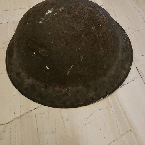 Military helmet used, authentic collectible