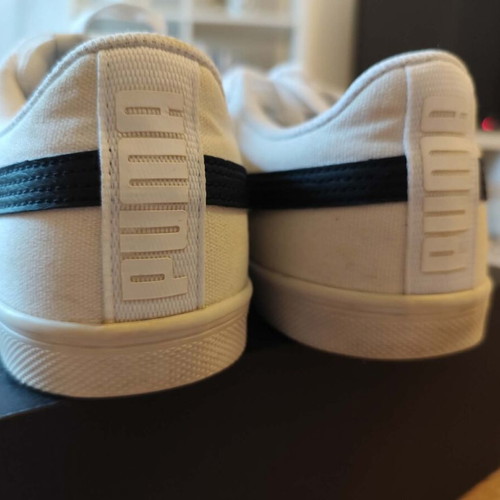 Puma Urban Plus CV men's fabric shoes size 45 like new, white and black