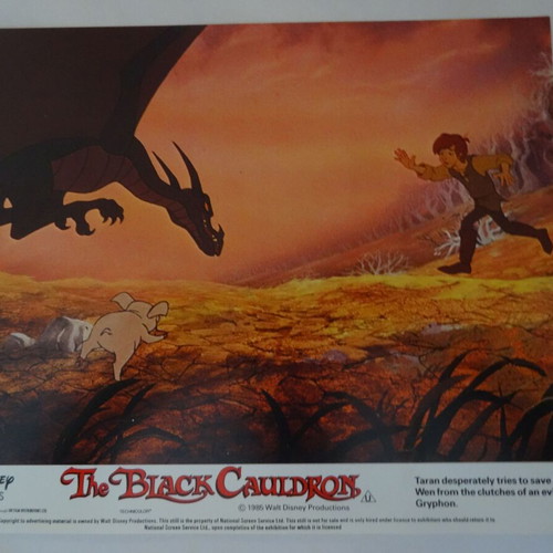 Disney The Black Cauldron authentic movie photos set of 6, like new