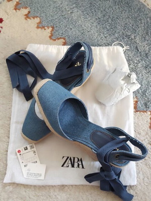 Zara Jean Espadrilles New Size 38 Blue
