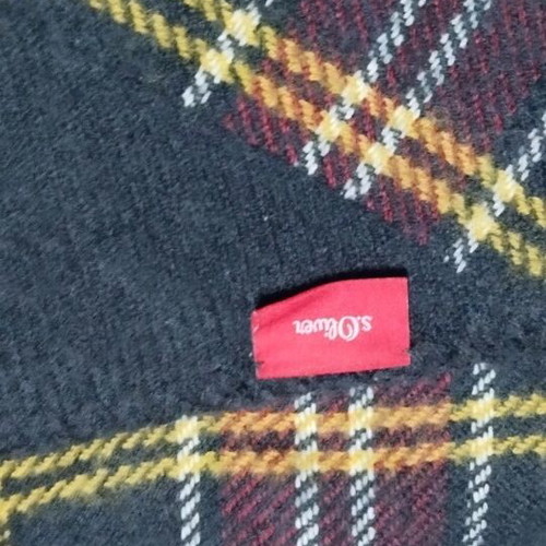 Wool scarf S.Oliver like new, colorful checkered