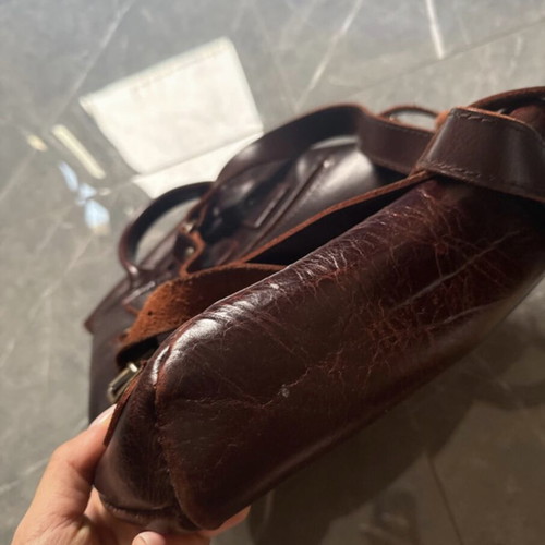 Leather backpack like new, brown