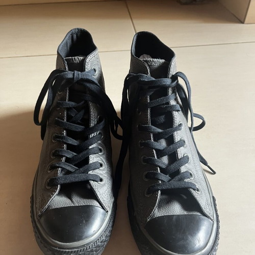 Converse leather shoes, black and grey, size 40