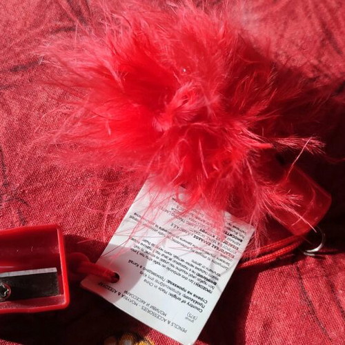 Pencil sharpener with decorative feather new