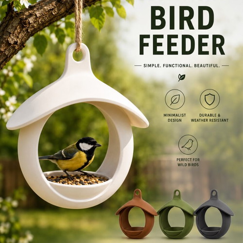 Minimalist Bird Feeder handmade 3D printed