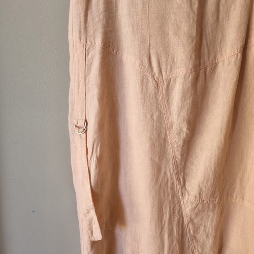 Valeria Mae Linen Dress powder pink, like new, size M