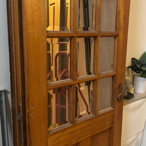 Mahogany wooden interior doors with mirrors used, set of 3