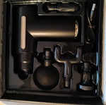 Portable deep tissue massage gun, grey