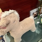 Plush Sheep used, soft and cuddly beige toy
