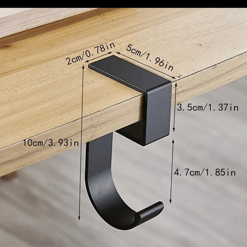 Metal desk hook new for bags or headphones