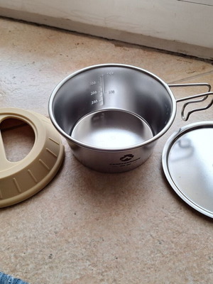 Campingmoon Sierra Cup like new with lid and rubber pour-over