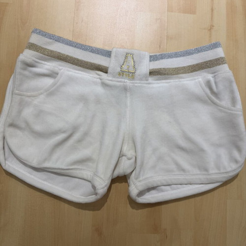 A-Style velour shorts new, white, size M