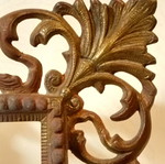 Solid brass frame used, large with carved designs