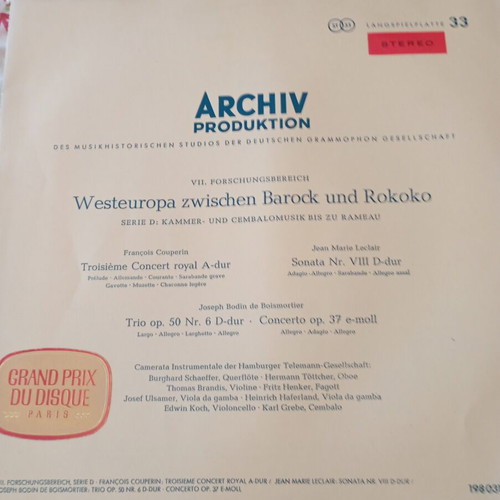 Archiv Produktion classical vinyl records used, lot of 7