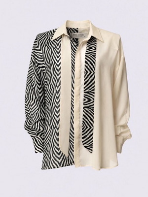 Vassia Kostara Zebra Print Shirt one size new