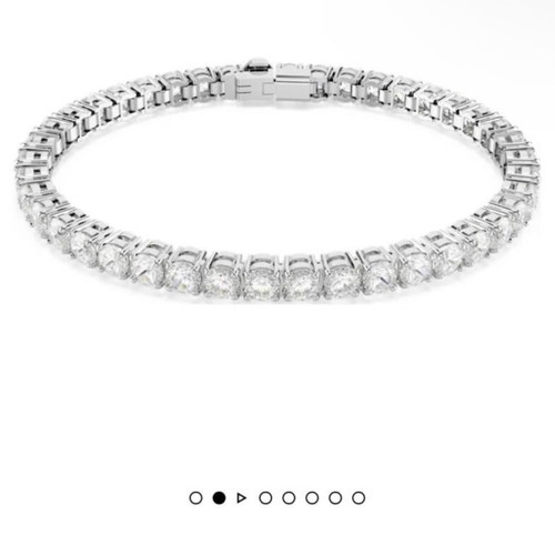Swarovski Tennis Bracelet Large like new, white and grey