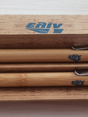 Wooden writing set new with pen, stylus, and mechanical pencil