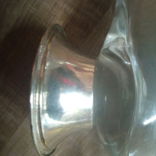 Vintage napkin holder like new, crystal with silver details