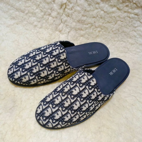 Christian Dior Indior Mule Slipper beige and black Dior Oblique Jacquard size 45 like new