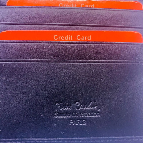 Pierre Cardin men's wallet new, black with embossed texture