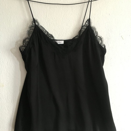 Anine Bing silk camisole top, black, size M