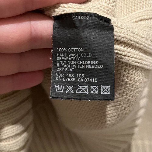 Cotton knit Nautica sweater beige, like new, wide fit, size L
