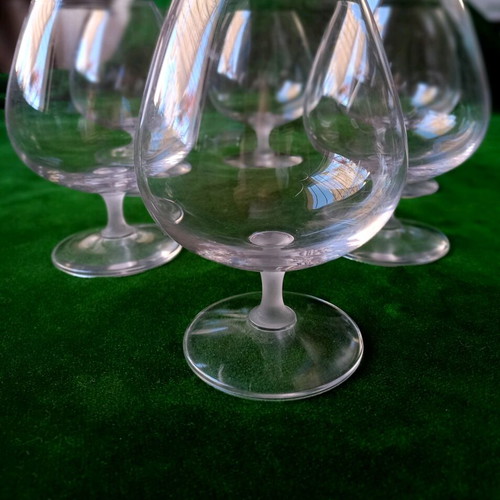 Cognac glasses like new, set of 6 with matte detail