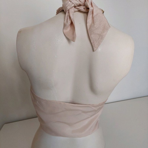 H&M Halterneck Cropped Top beige, size XS, like new