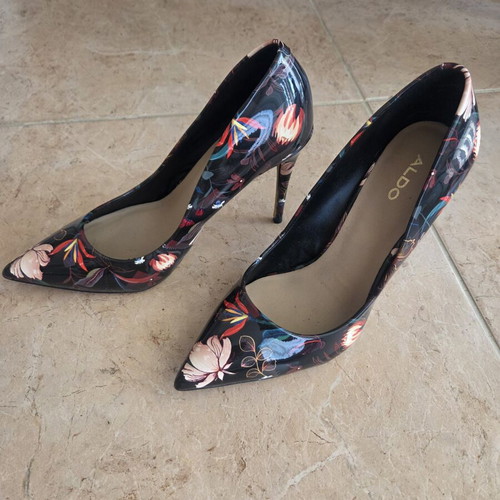 Aldo Stessy Floral Pumps New, Pointed Toe Stiletto Heels