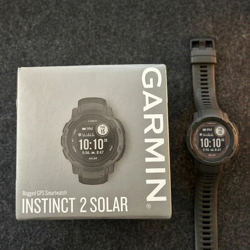 Garmin Instinct 2 Solar Graphite smartwatch new