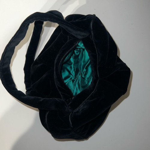 Vintage velvet evening handbag Eleni Hasioti new, black