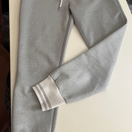 Grey suit set like new, S, polyester with stripes
