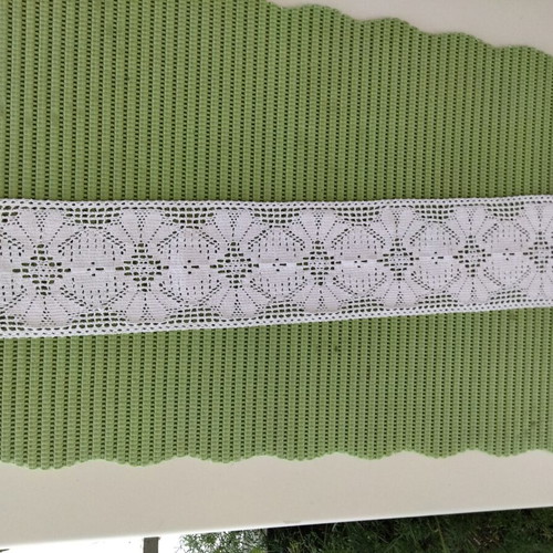 Vintage table runner handmade crochet cotton like new 13x103 cm