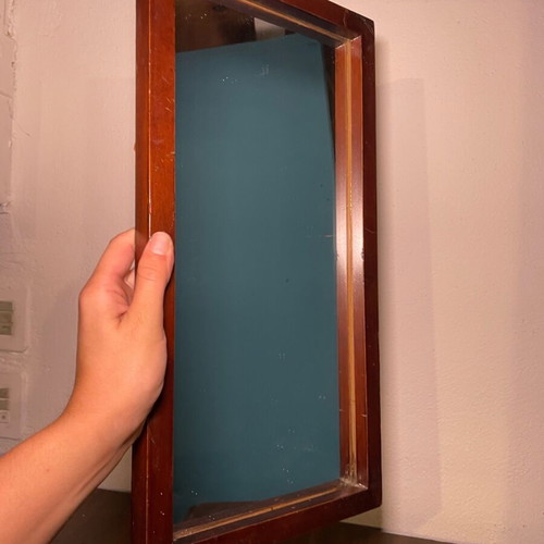 Wooden elongated mirror used 46x22 small