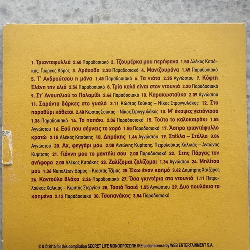 Giannis Kapsalis traditional music CD pack of 17, like new