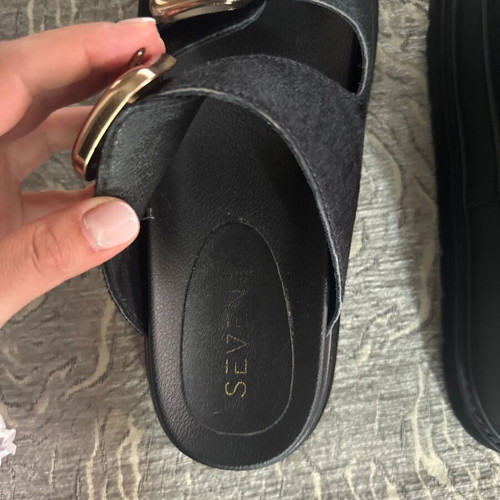 Seven women's black platform sandals size 38 like new